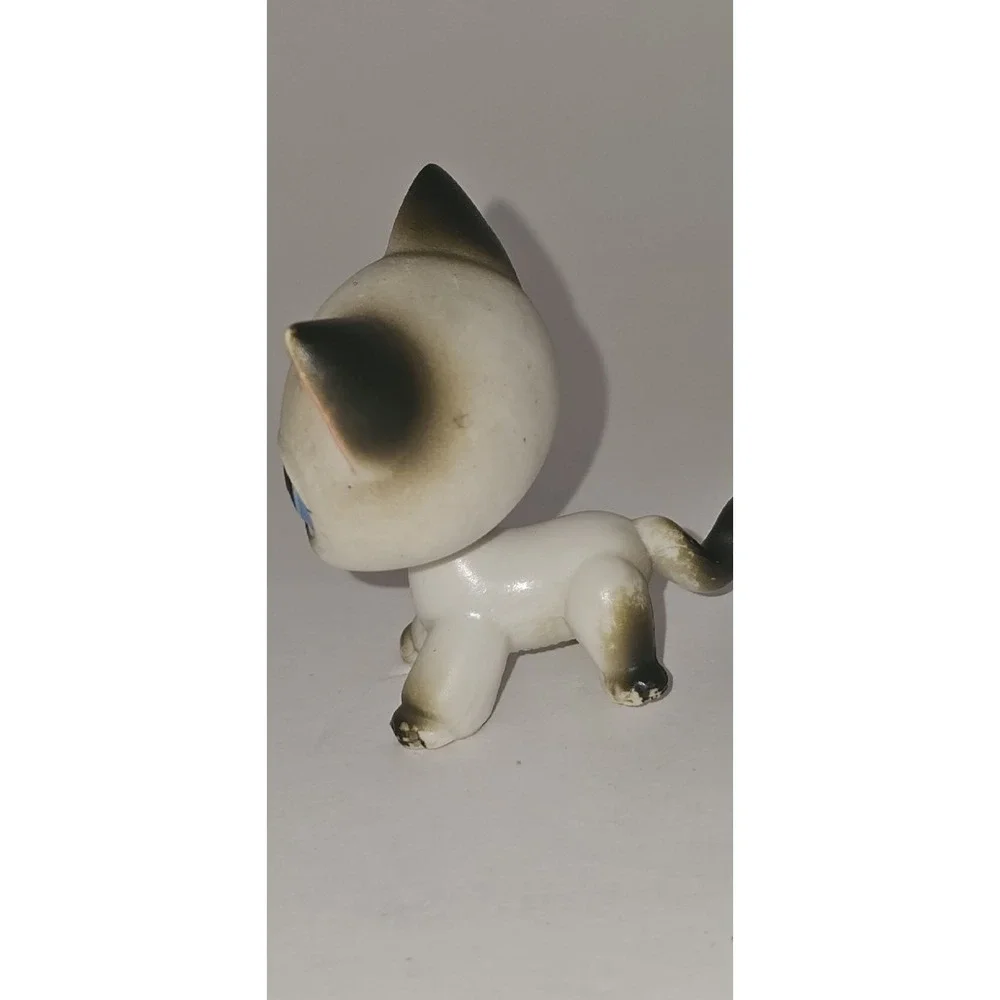 LPS #5 Siamese Cat Grey/White Authentic Littlest Pet Shop Hasbro 2004